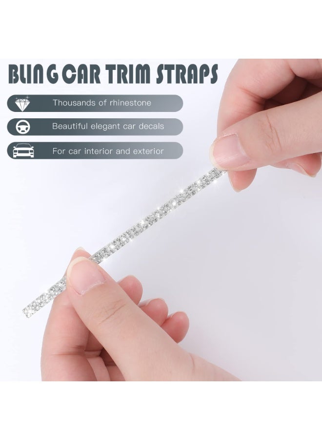 YUFAN 5M Bling Car Stickers Car Trim Self Adhesive Bling Car Decoration Car Accessories for Women Car Dashboard Decorations Rhinestone DIY Car Accessories Bling Car Stickers for for Interior Exterior Decor - Image 3