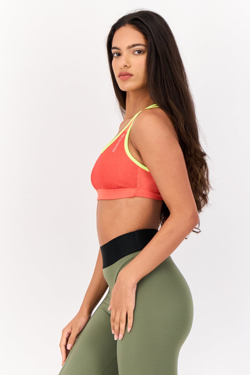 Reebok Women Non Padded brand Logo Training  Bra, Navy - Image 2