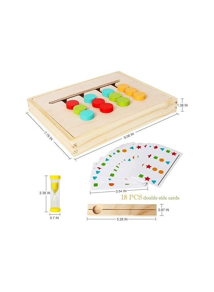 Betaoby Montessori Learning Toys Slide Puzzle Color & Shape Matching Brain Teasers Logic Game Preschool Educational Wooden Toys for Kids Boys Girls Age 3 4 5 6 7 Years Old Travel Toys Birthday Gifts for Kids - Image 2