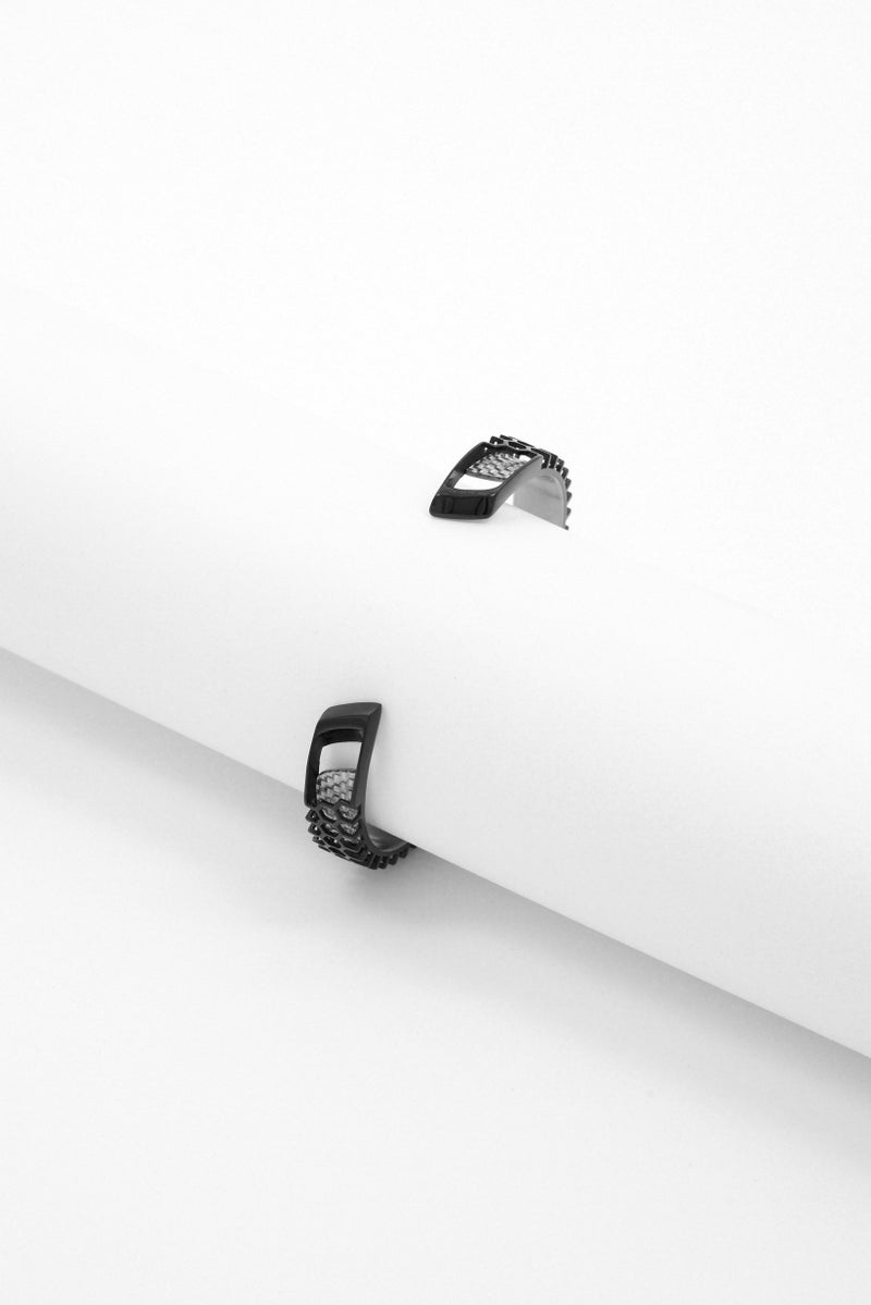 McLaren Men Carbon Stainless Steel Fiber Bracelet, Black - Image 2