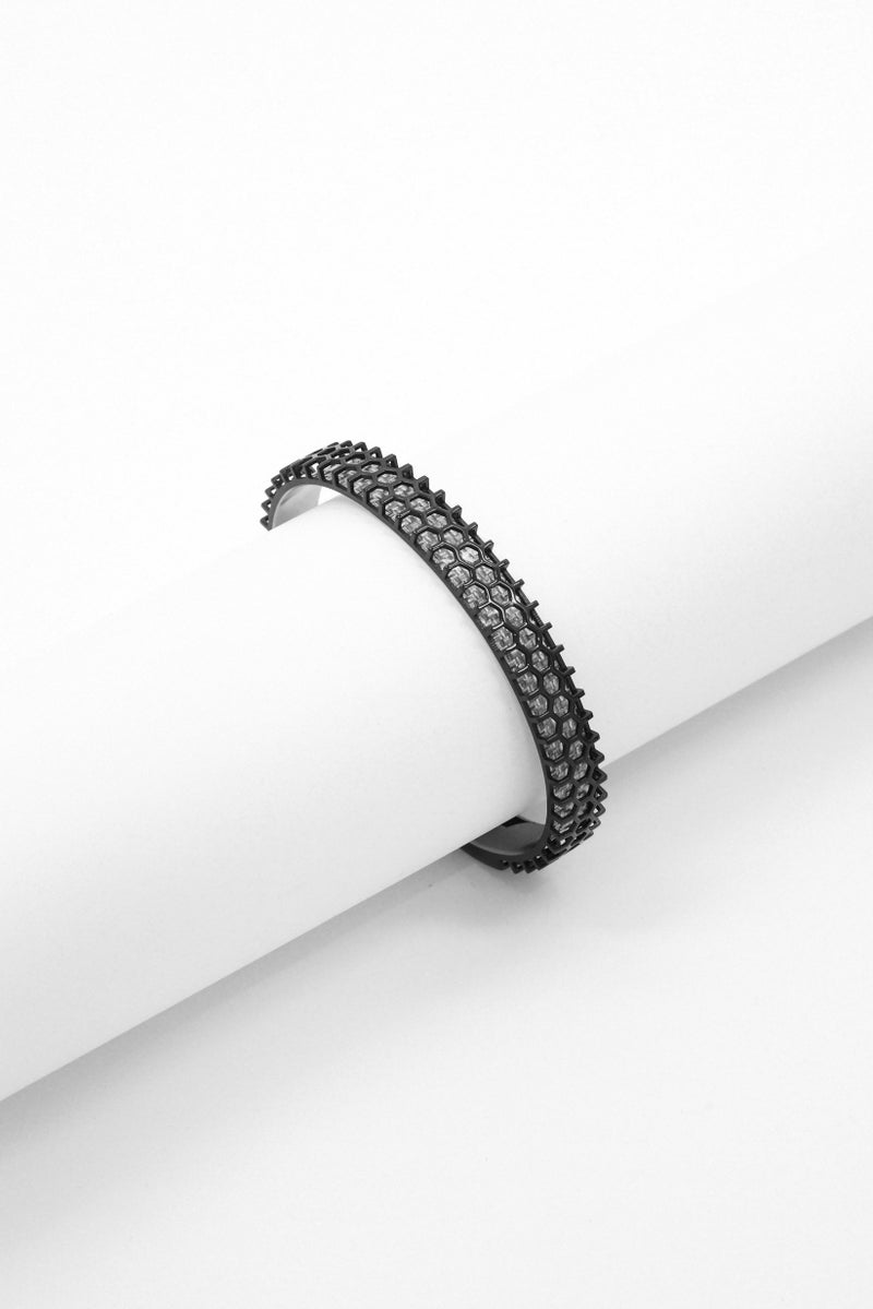 McLaren Men Carbon Stainless Steel Fiber Bracelet, Black - Image 1