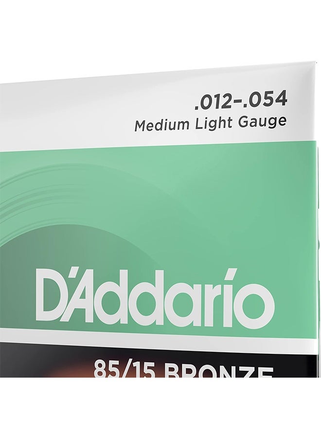 د'اداريو أوتار الجيتار - أوتار الجيتار الصوتي - 85/15 برونز - لجيتار 6 أوتار - نغمة كاملة ومشرقة - EZ920 - متوسط خفيف، 12-54 - Image 4