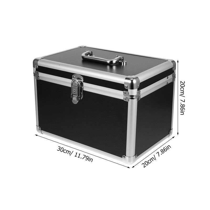 Large Capacity Makeup Box With Buckle Metal Storage Box Makeup Boxes Professional Makeup Travel Case Cosmetic Box Makeup - Image 5