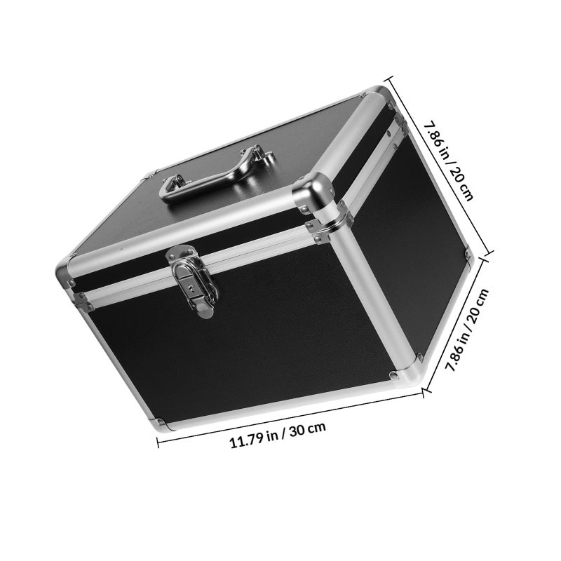 Large Capacity Makeup Box With Buckle Metal Storage Box Makeup Boxes Professional Makeup Travel Case Cosmetic Box Makeup - Image 2