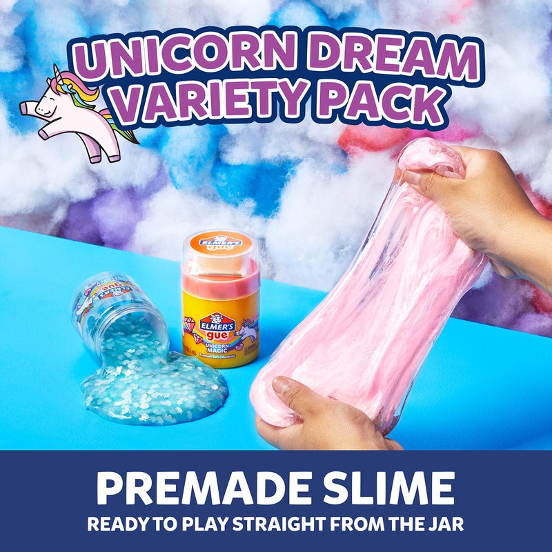 ELMER'S Elmerâ€™s Gue Premade Slime, Unicorn Dream Slime Kit, Includes Fun, Unique Add-Ins, Variety Pack, 3 Count - Image 5