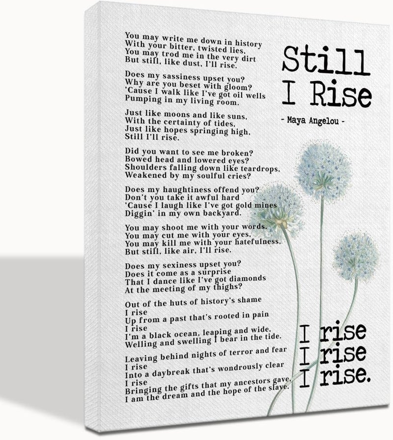 WKYAER Maya Angelou Inspirational Wall Art - Image 1