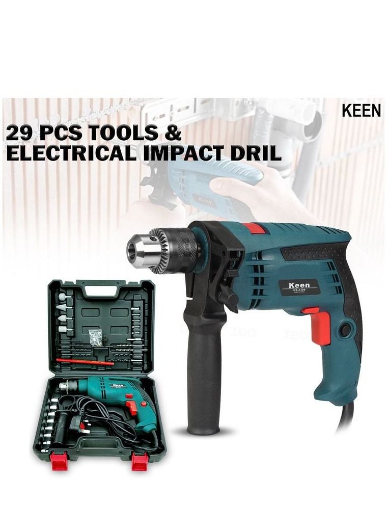 Keen KEEN 29 Piece Tools and 600W Electrical Impact Drill Set  - Image 1