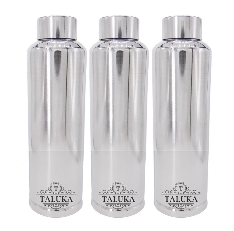 Taluka Stainless Steel Hold Cold Water Bottle 1000 Ml 10 X 28 Silver 3 Piece - Image 1