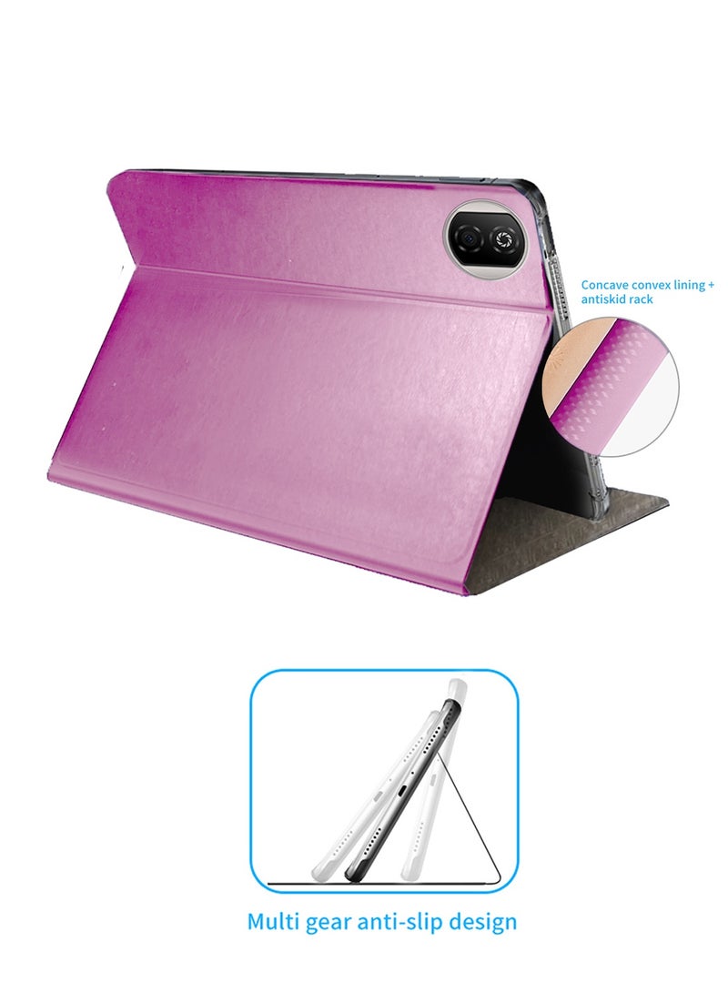 BYTER Honor Pad X7 2025 (8.7 inches) Classic PU Leather Trifold Stand Flip Case Cover (TCFPSR) - Light Pink - Image 2