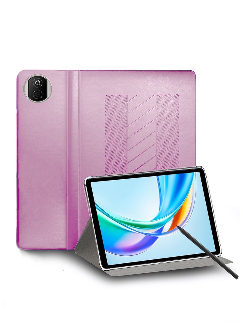 BYTER Honor Pad X7 2025 (8.7 inches) Classic PU Leather Trifold Stand Flip Case Cover (TCFPSR) - Light Pink - Image 1