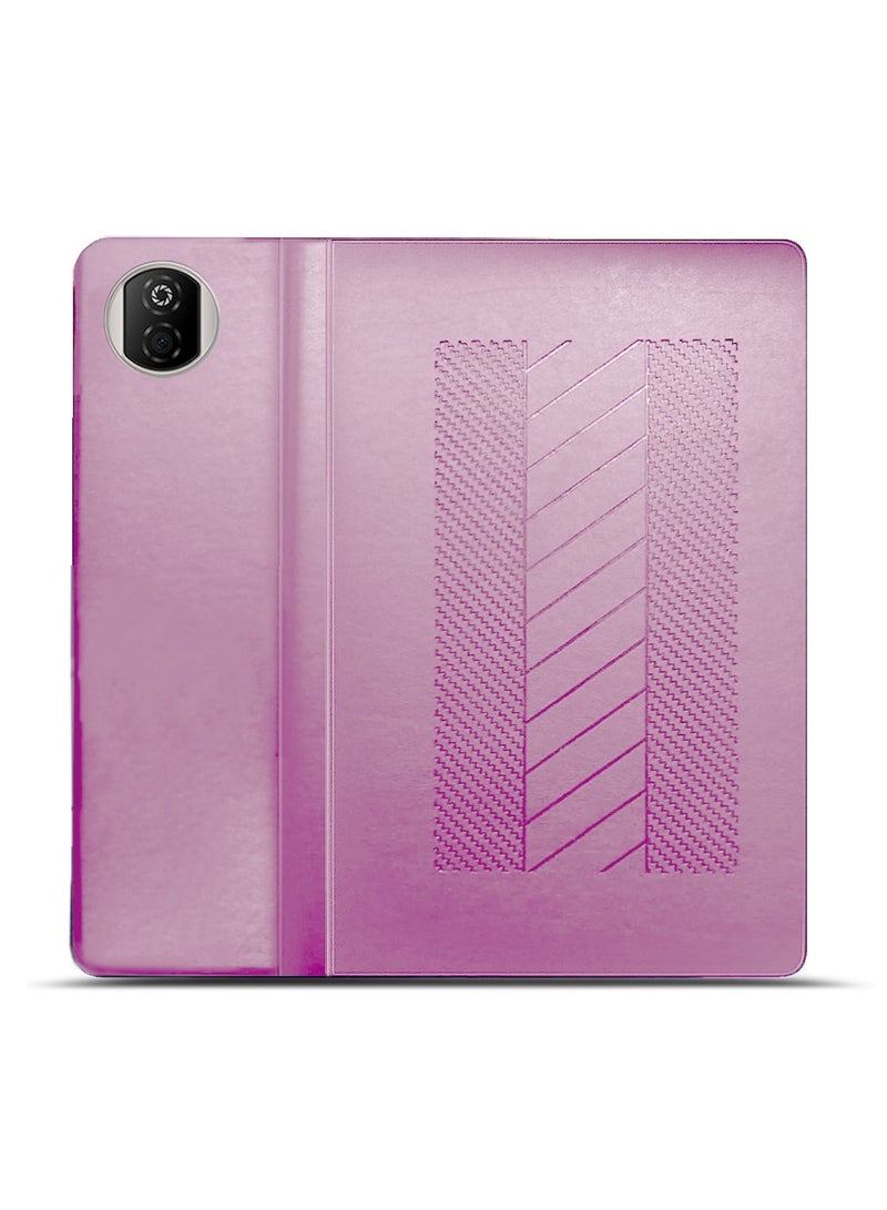 BYTER Honor Pad X7 2025 (8.7 inches) Classic PU Leather Trifold Stand Flip Case Cover (TCFPSR) - Light Pink - Image 3