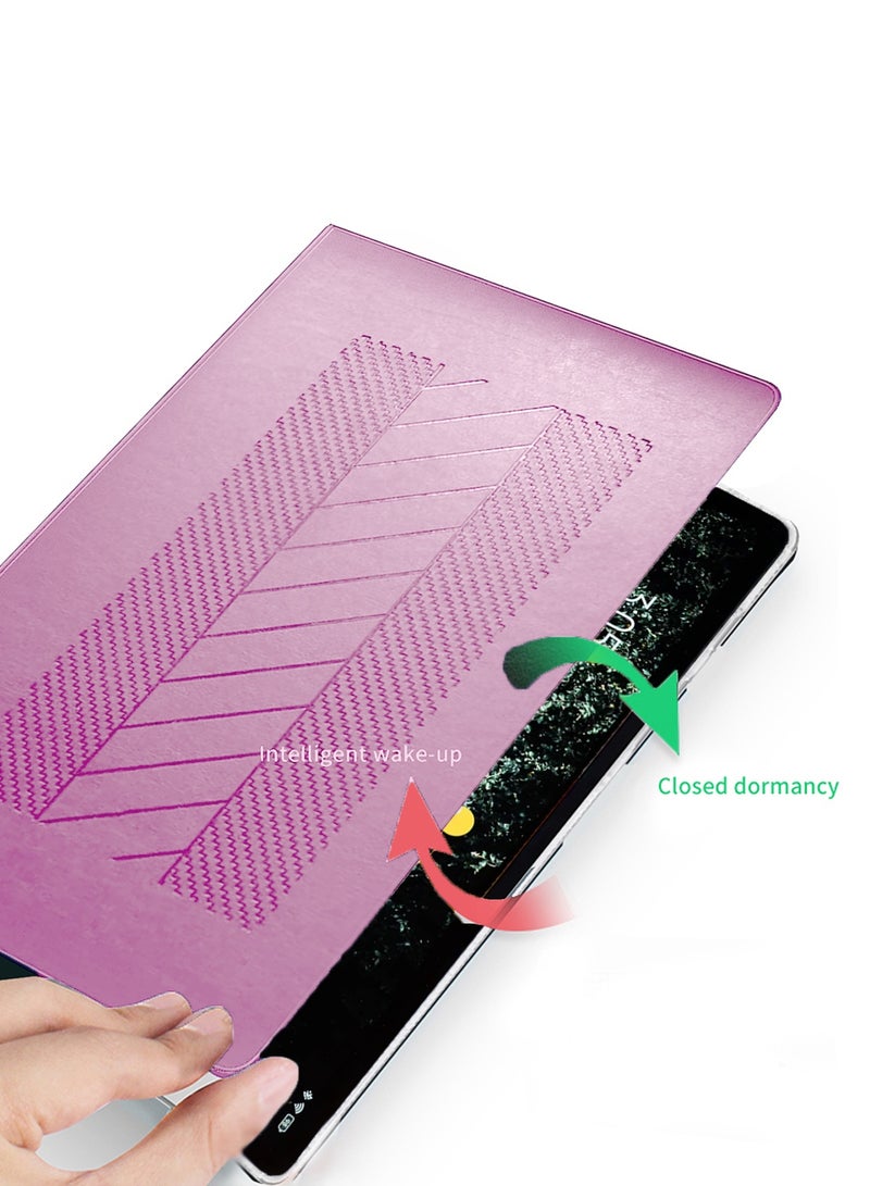 BYTER Honor Pad X7 2025 (8.7 inches) Classic PU Leather Trifold Stand Flip Case Cover (TCFPSR) - Light Pink - Image 5