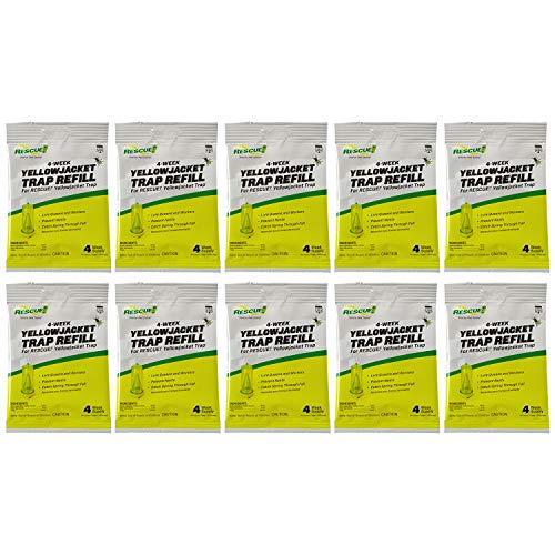 RESCUE! Yellowjacket Attractant – for RESCUE! Reusable Yellowjacket Traps – 4 Week Supply - 10 Pack - Image 1
