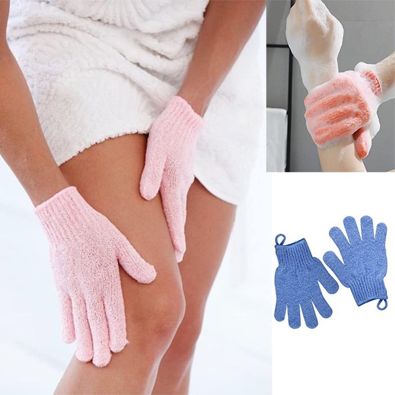 PAGHADI Bath Gloves Exfoliating Body Glove Body Scrub Glove Skin Exfoliating Gloves Dead Skin Remover and Exfoliator for Body Scrub Glove for Men and Women (Mix Color) - Image 5