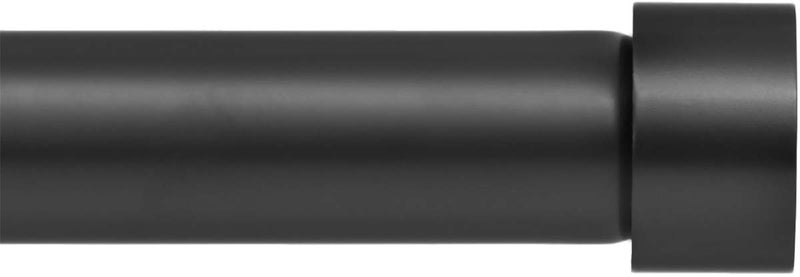 Ivilon Drapery Window Curtain Rod End Cap Style Design 1 Inch Pole 48 to 86 Inch Color Black