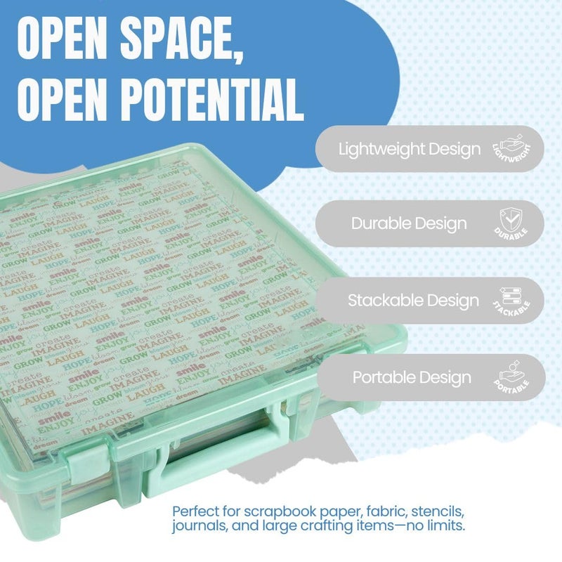 ArtBin 6955RJ Super Satchel 1-Compartment Box, Art & Craft Organizer, 1-Pack, Translucent Mint - Image 4