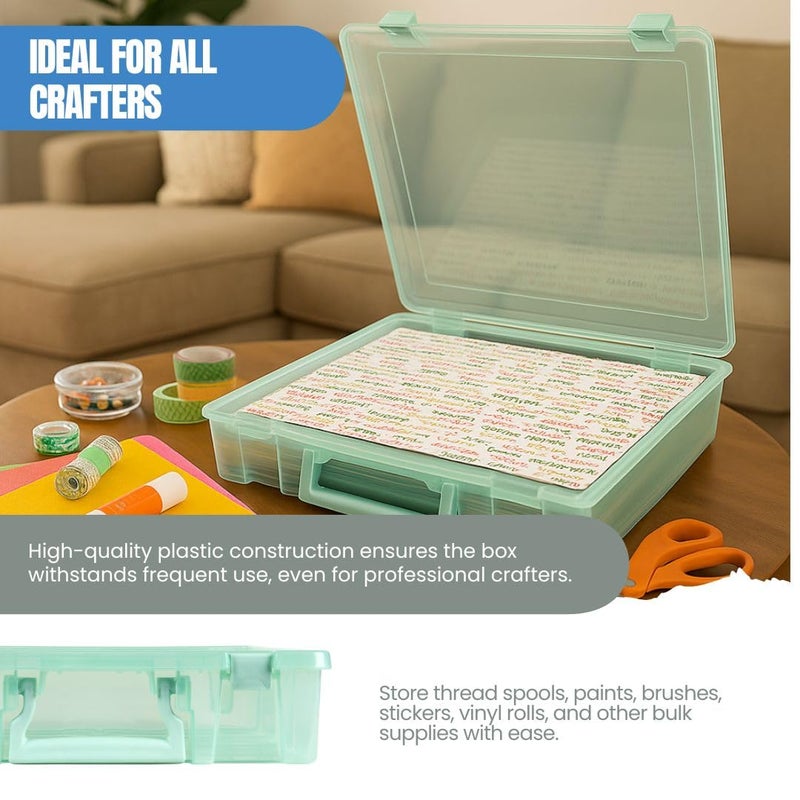 ArtBin 6955RJ Super Satchel 1-Compartment Box, Art & Craft Organizer, 1-Pack, Translucent Mint - Image 5
