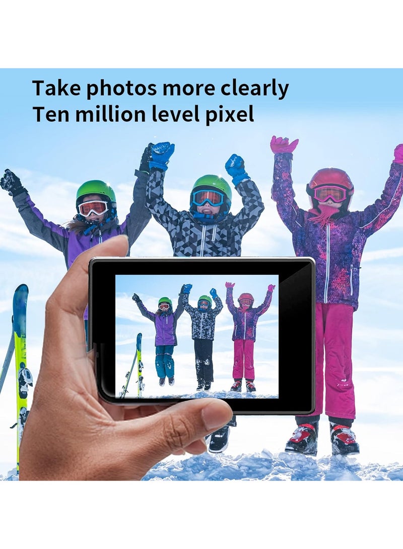 4K Ultra HD Action Camera, 30FPS Anti-Shake EIS Action Camera, 30M Waterproof Underwater Camera with Remote Control and Waterproof Case, LCD Screen Support WiFi and 170 Degree Wide Angle - Image 5