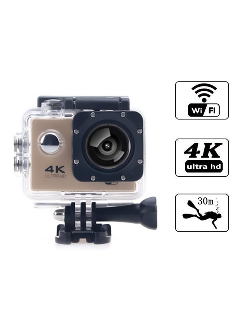 4K Ultra HD Action Camera, 30FPS Anti-Shake EIS Action Camera, 30M Waterproof Underwater Camera with Remote Control and Waterproof Case, LCD Screen Support WiFi and 170 Degree Wide Angle - Image 2