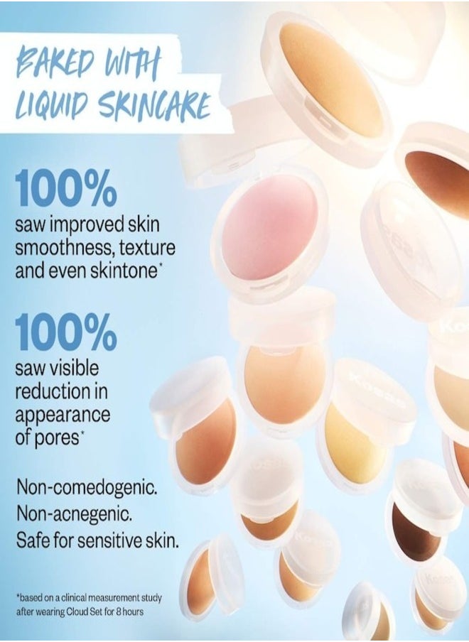 Kosas - Kosas Cloud Set Baked Setting & Smoothing Talc-Free Vegan Powder,   Feathery - Sheer Light Medium 9.5g - Weightless, Sheer Finish - Image 1