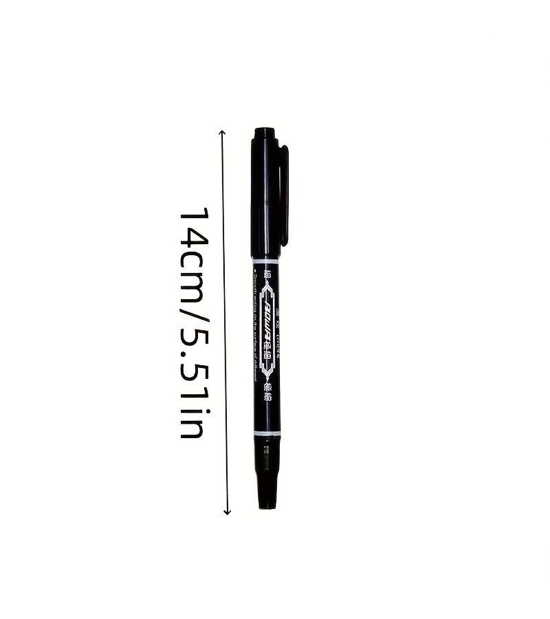 4 Pack Dual Tip Permanent Markers Black Alcohol Based Fine Point And Chisel Tip For Drawing Sketching Office School And Craft Supplies - Image 2