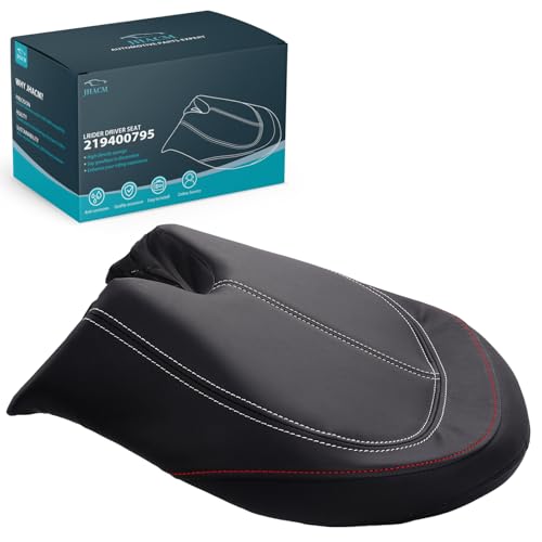 JHACM 219400795 Driver Seat wThick Cushion for Can Am Ryker 600 900 Sport Rally Edition 20192025 Ryker Seat Accessories with Flat White Stitches - Image 1