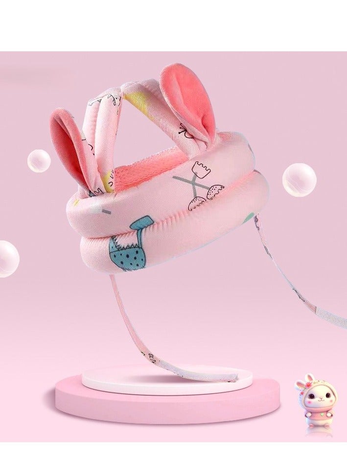 Baby Head Protector Cushion, Anti-Fall Head Protection Pad for Walking Toddlers, Safety Helmet for Infants Learning to Walk (Pink) - Image 2