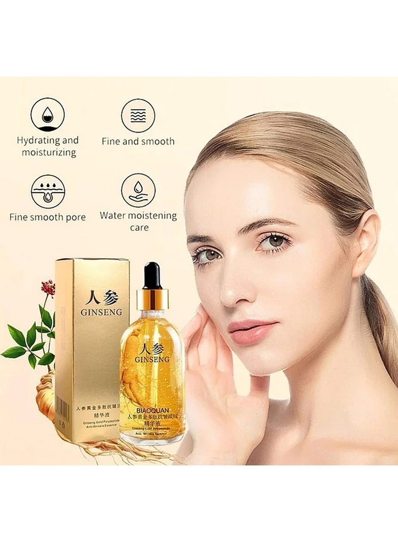 ريدناو سيروم الجينسنغ، زيت خلاصة الجينسنغ متعدد الببتيد المضاد للشيخوخة، خلاصة الجينسنغ الذهبي متعدد الببتيد المضاد للتجاعيد، حبة جينسنغ واحدة في كل زجاجة لشد البشرة المترهلة وتقليل الخطوط الدقيقة (قطعتان) - Image 5