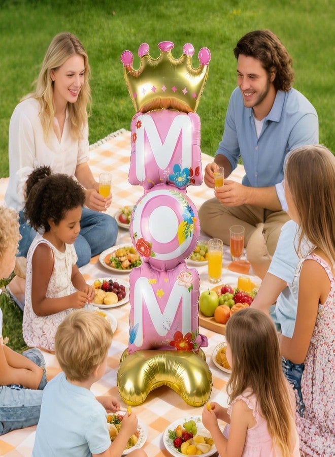 Macute Mother's Day Standing Balloon 1Pcs 44.1x15.4Inch | Eye-Catching Decor for Mom’s Birthday & Mother’s Day Party - Image 3