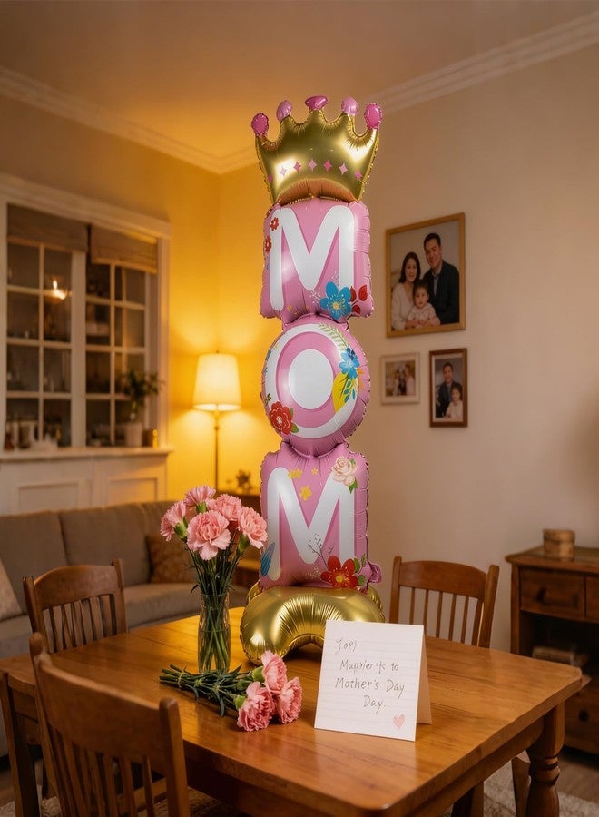 Macute Mother's Day Standing Balloon 1Pcs 44.1x15.4Inch | Eye-Catching Decor for Mom’s Birthday & Mother’s Day Party - Image 4