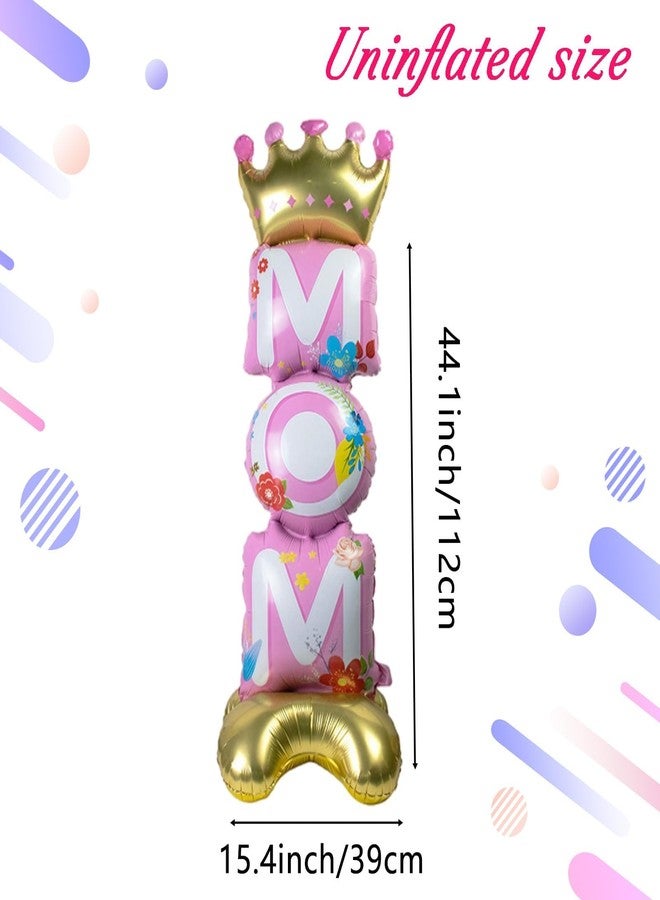 Macute Mother's Day Standing Balloon 1Pcs 44.1x15.4Inch | Eye-Catching Decor for Mom’s Birthday & Mother’s Day Party - Image 2