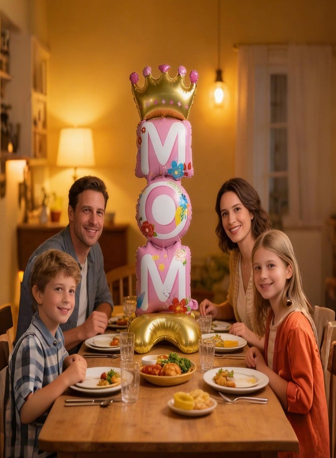 Macute Mother's Day Standing Balloon 1Pcs 44.1x15.4Inch | Eye-Catching Decor for Mom’s Birthday & Mother’s Day Party - Image 5