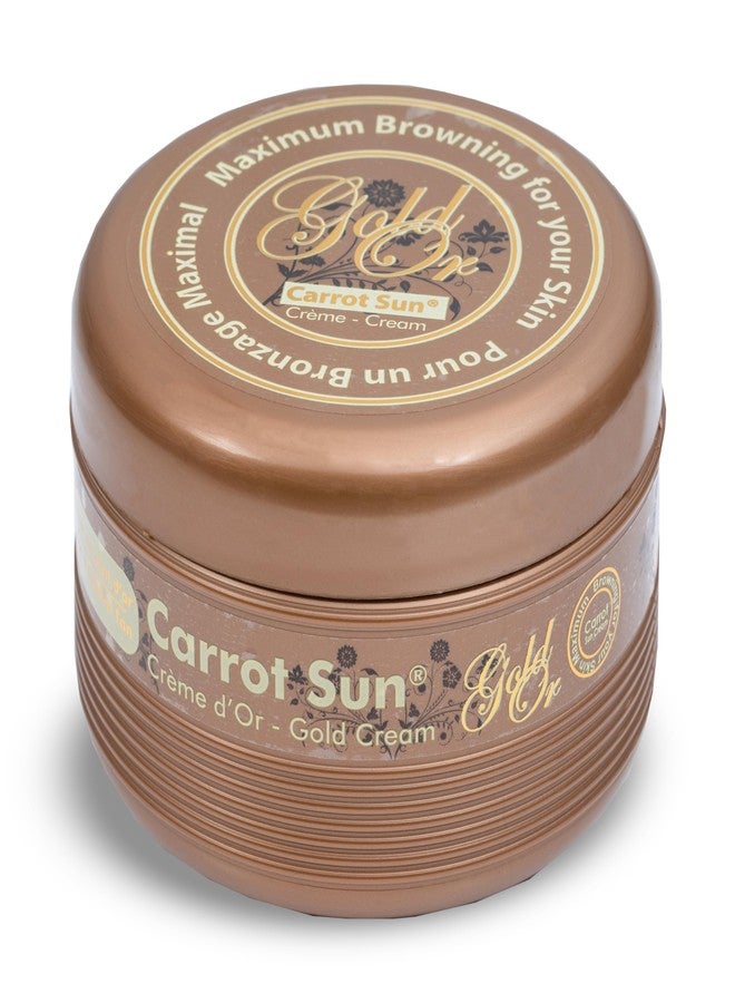 Carrot Sun Tanning Accelerator - 350ml Gold Tanning Gel - Natural Extract Sun Cream Dark Tanning Lotion for All Skin Types - Tan Lotion with Almond Oil for Even Beautiful Skin Coloring - SPF0 - Image 1