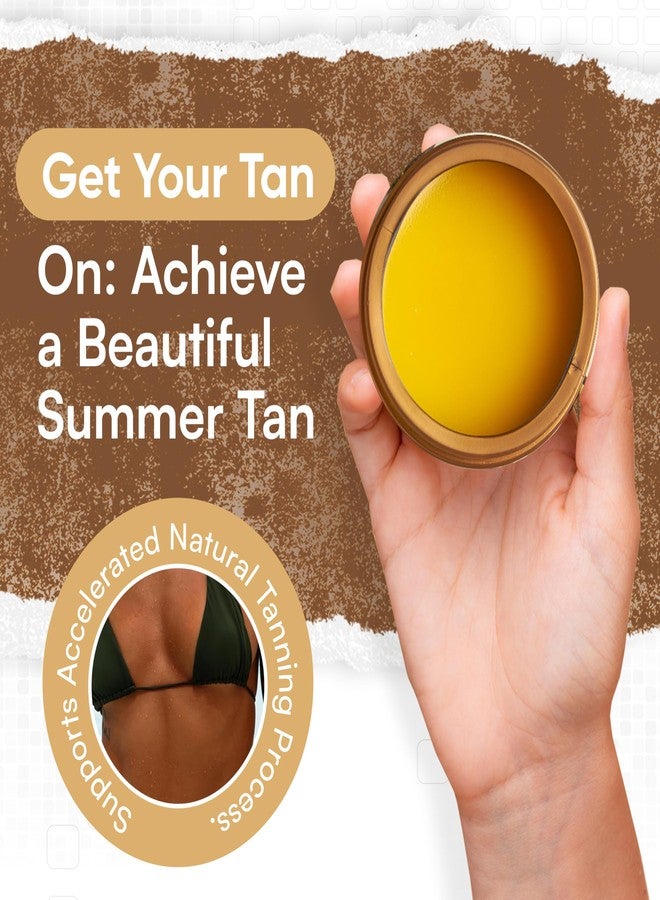 Carrot Sun Tanning Accelerator - 350ml Gold Tanning Gel - Natural Extract Sun Cream Dark Tanning Lotion for All Skin Types - Tan Lotion with Almond Oil for Even Beautiful Skin Coloring - SPF0 - Image 4