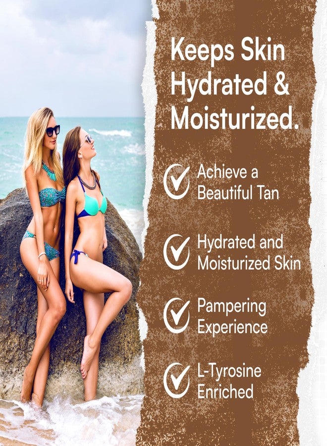 Carrot Sun Tanning Accelerator - 350ml Gold Tanning Gel - Natural Extract Sun Cream Dark Tanning Lotion for All Skin Types - Tan Lotion with Almond Oil for Even Beautiful Skin Coloring - SPF0 - Image 3