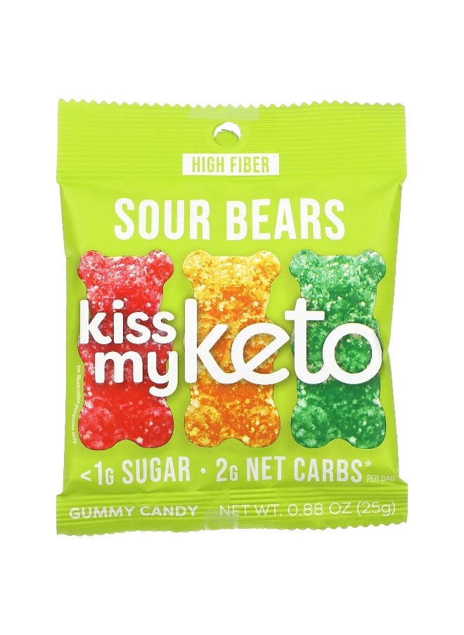 Kiss My Keto Kiss My Keto, Gummy Candy, Sour Bears, 8 Bags, 0.88 oz (25 g)  - Image 3