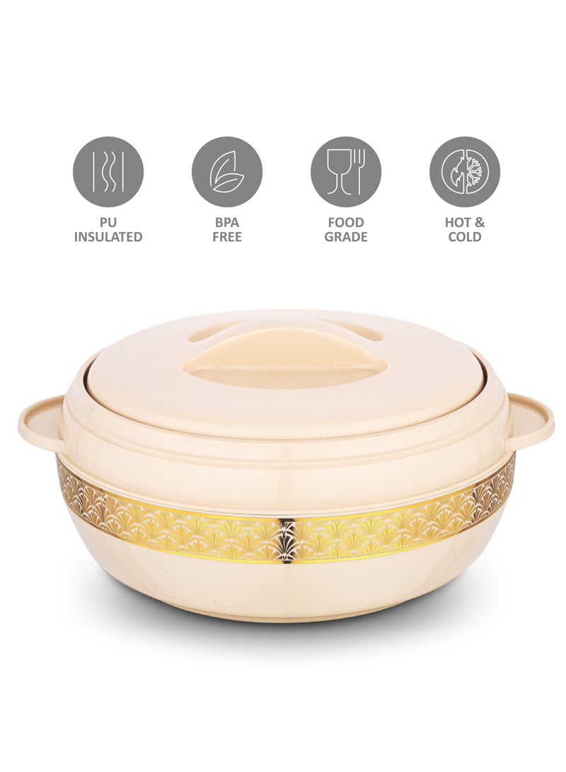 Asian Dream Stainless Steel Insulated Casserole Beige 3500ML  - Image 3