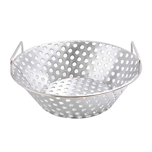 Skyflame Stainless Steel Charcoal Ash Basket Fits for Large BGE, Kamado Joe Classic, Pit Boss, Louisiana Grills, 14 - Image 1