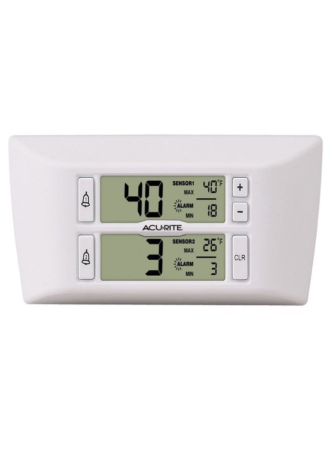 AcuRite Digital Wireless Fridge and Freezer Thermometer with Alarm and Max/Min Temperature for Home ,LCD Display, Restaurants (00986M), 0.6, White - Image 2