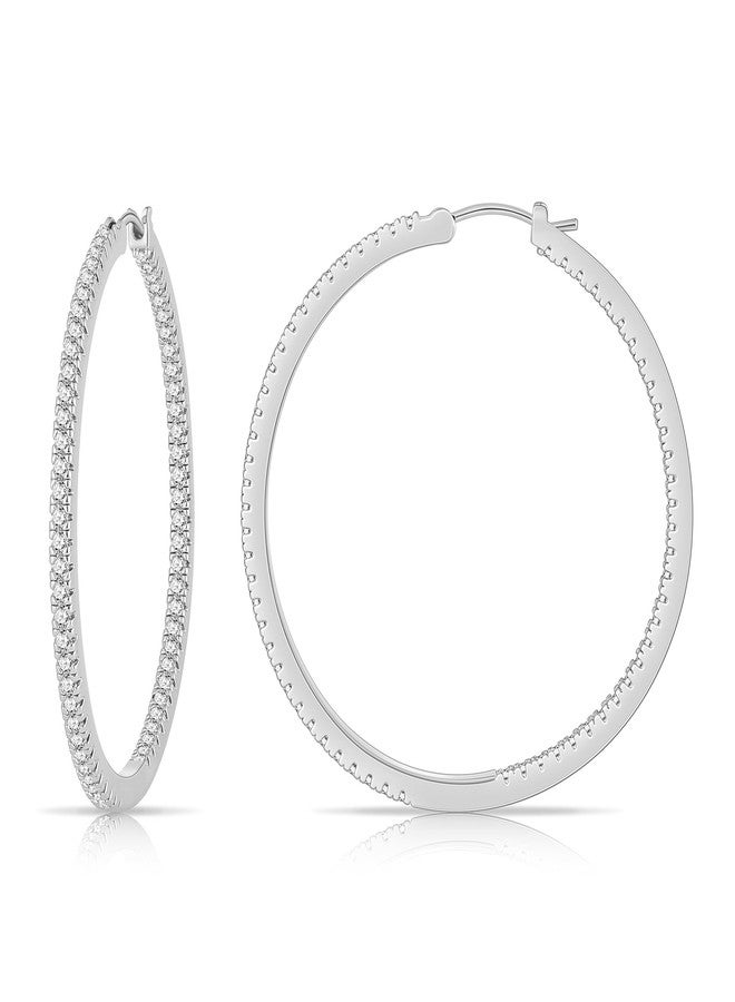 Gacimy Gold Hoop Earrings for Women, 15 20 30mm Cubic Zirconia Gold Hoop Earrings, 14k Gold Plated Hoop with 925 Sterling Silver Post, Brass, Cubic Zirconia - Image 1