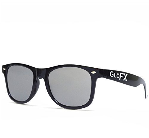 GloFX Ultimate Diffraction Glasses - 3D Prism Rainbow Effect - Great Edm, Concert, Rave Accessory, Music Festival Essential (Black Frame - Mirror Geometric Diffraction) - Image 2