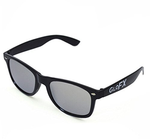 GloFX Ultimate Diffraction Glasses - 3D Prism Rainbow Effect - Great Edm, Concert, Rave Accessory, Music Festival Essential (Black Frame - Mirror Geometric Diffraction) - Image 4