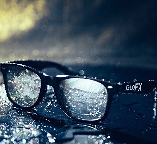 GloFX Ultimate Diffraction Glasses - 3D Prism Rainbow Effect - Great Edm, Concert, Rave Accessory, Music Festival Essential (Black Frame - Mirror Geometric Diffraction) - Image 5