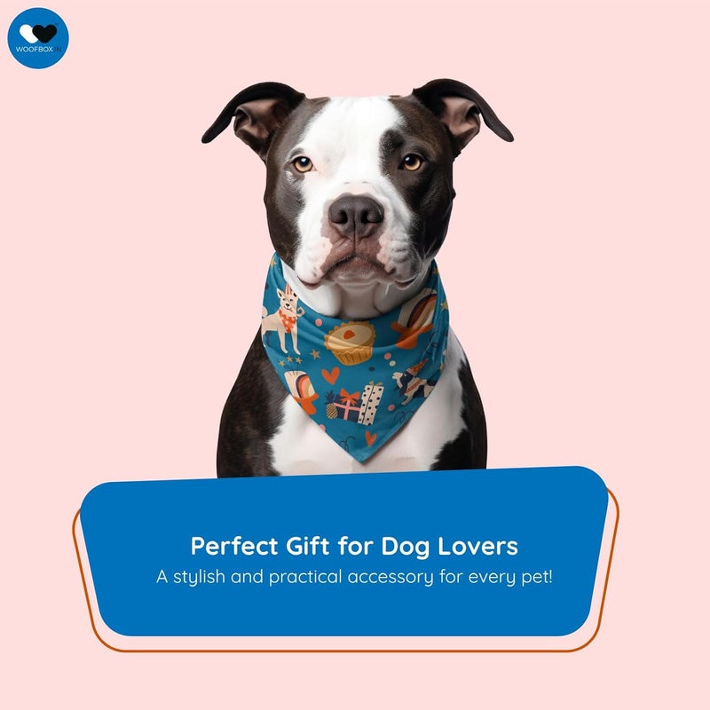 W Brings Birthday Cupcake & More Birthday Dog Bandana | This Stunning Gorgeous Dog Bandana Scarf is Perfect for Your Dog’s Birthday Celebration. One Size Fits All. - Image 4