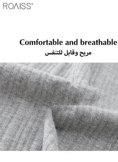 roaiss 2-Piece Set Of Unisex Pajamas Pure Cotton Long Sleeved Pants For Couples' Home Wear Fashion Casual Family Set  - Image 5