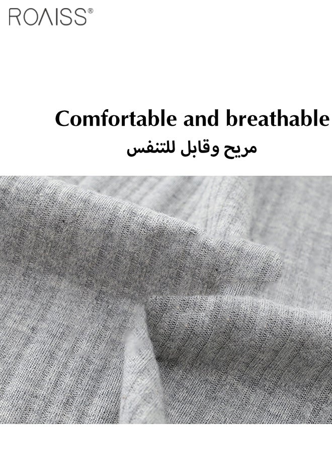 roaiss - 2-Piece Set Of Unisex Pajamas Pure Cotton Long Sleeved Pants For Couples' Home Wear Fashion Casual Family Set - Image 1