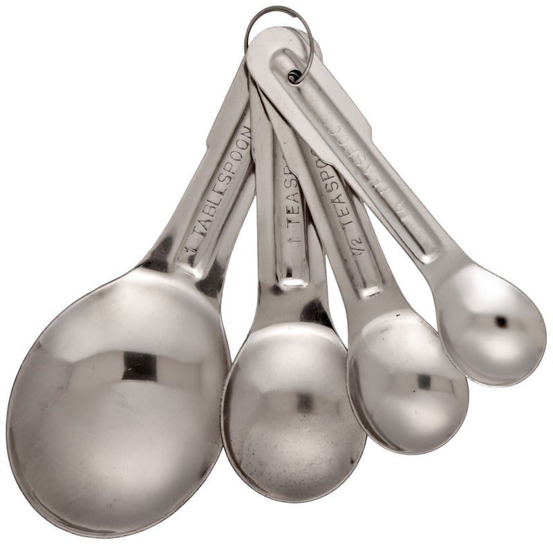 Adcraft Mss-4 Stainless Steel Measuring Spoon Set  4-Piece