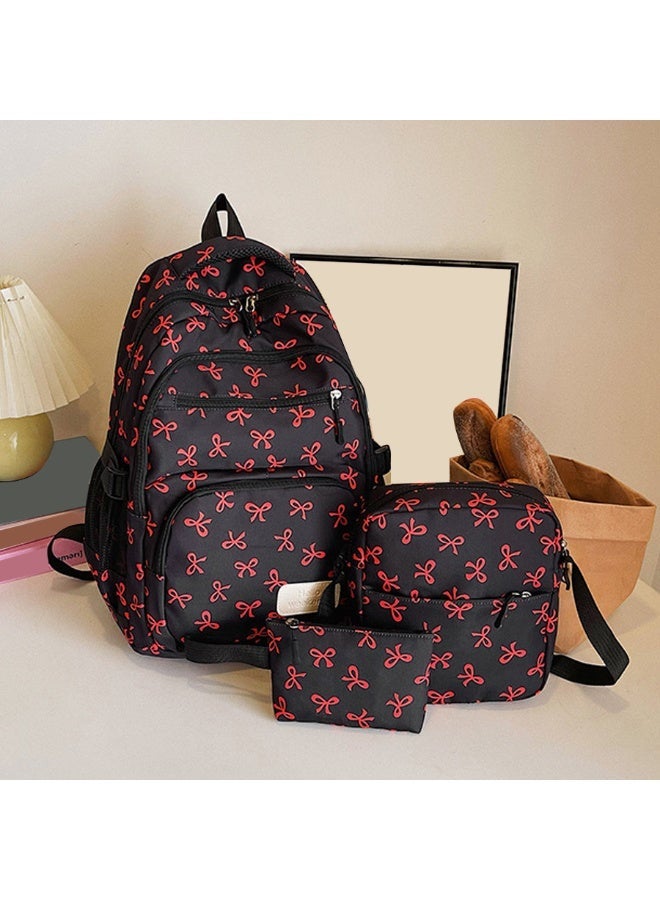 Three-piece set - junior school girl college student backpack - Japanese-style Instagram-worthy large-capacity backpack for traveling, lightweight and fashionable. - Image 1
