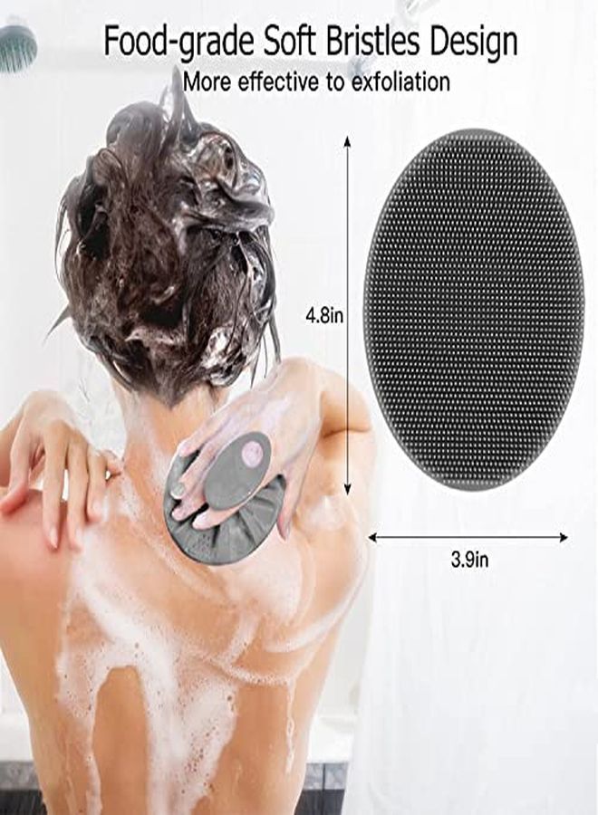 Innerneed Soft Silicone Body Cleansing Brush Shower Scrubber, Gentle Exfoliating And Massage For All Kinds Of Skin (Gray) - Image 4