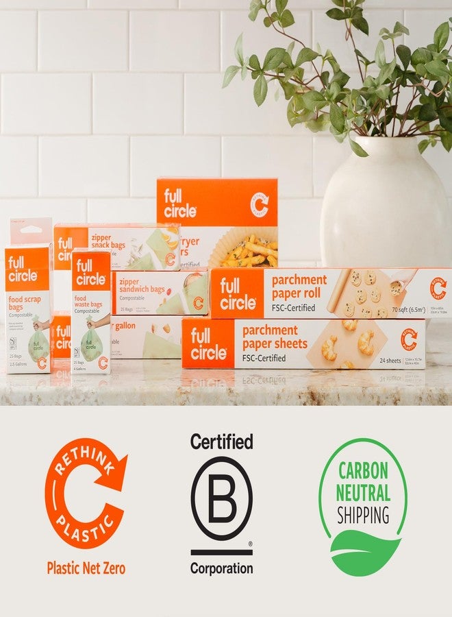 Full Circle Compostable Cling Wrap - 150Sq Ft Roll - Seals and Saves Food - Plant-Based & Plastic-Free, No Microplastics - Dispenser with Slide Cutter - Image 4